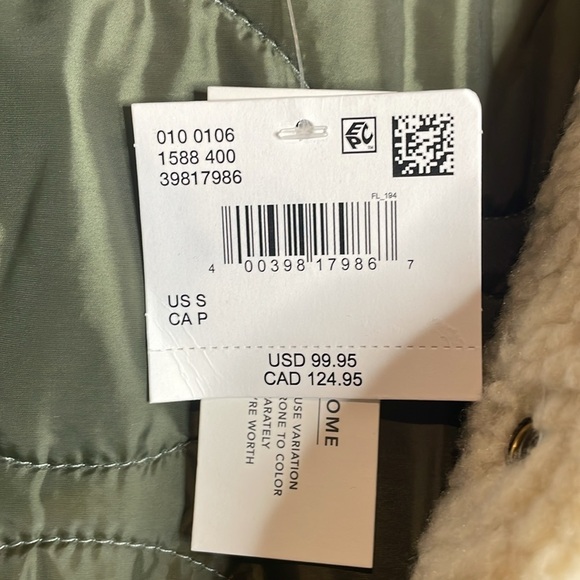 American Eagle | Men's Denim Sherpa Lined Trucker Jacket Size Small NWT - Picture 8 of 9